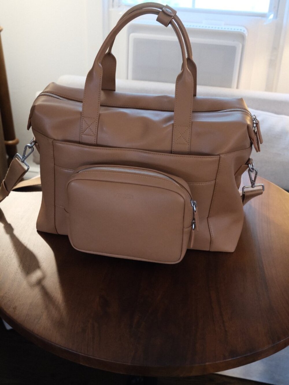 Monos Metro Duffel with Dust Bag | Vegan Leather Saddle Tan